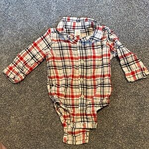 GAP Red and White Plaid Kids One Piece